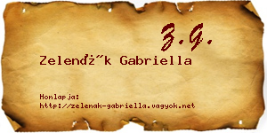 Zelenák Gabriella névjegykártya