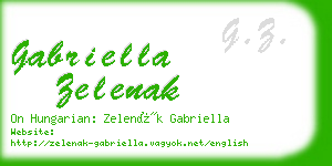 gabriella zelenak business card